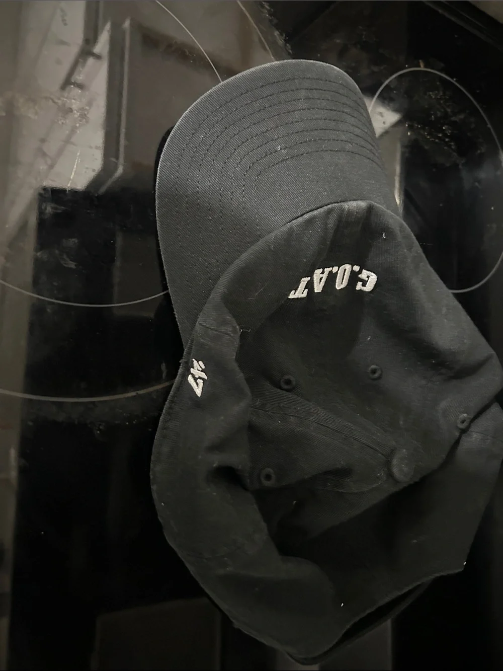G.O.A.T. Black Cotton Baseball Cap - Men